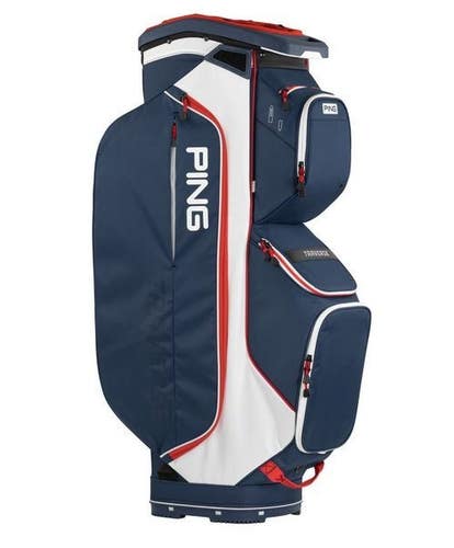 PING 2025 Traverse 244 Golf Cart Bag 14-Way Divider Color: Navy/White/Red NEW!