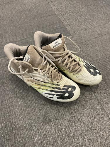 Used New Balance LAX Cleats Mens White Senior 11.5 11614-S000225019