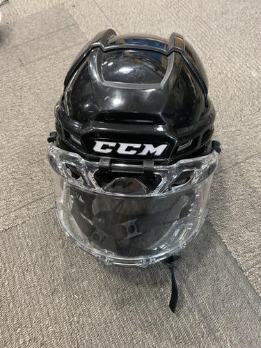 Used CCM TACKS 910 Helmet Full Visor Combo Black SM 11614-S000225012