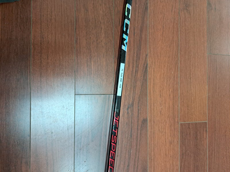 Senior CCM JetSpeed FT7 Left Hand Hockey Stick P28 75 Flex (New Red & Blue)