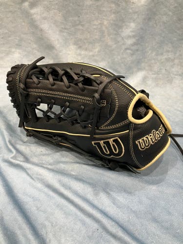 Black Wilson A700 LH Outfield Baseball Glove 12" (New)
