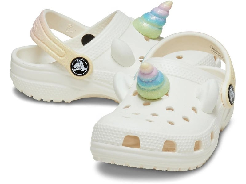 Crocs Classic I Am Rainbow Unicorn 209701-0WV Toddler 6 Chalk Casual Clog TLW461