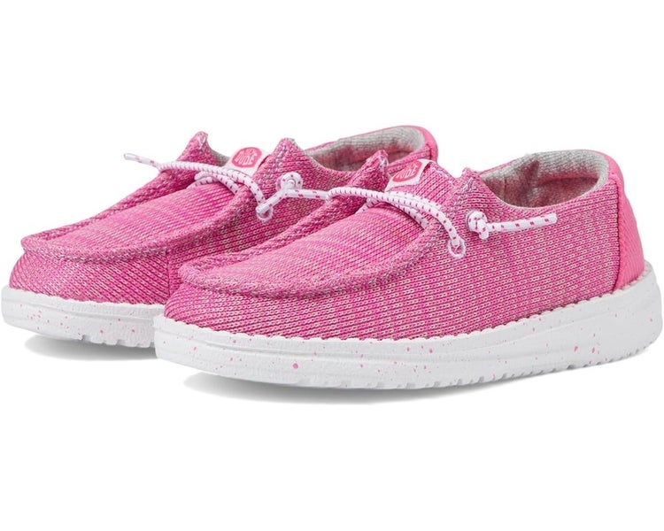 Hey Dude Wendy Sport Mesh 41157-6WX Toddler 5C Pink Canvas Casual Shoes TLW448