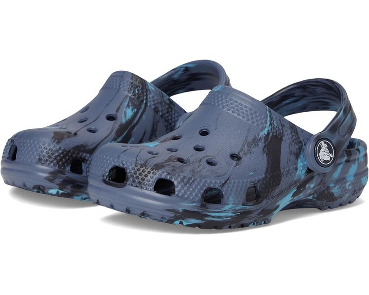 Crocs Classic Marbled Clog Toddler US 7C Navy Multi Tie-Dye Comfort Shoes TLW460