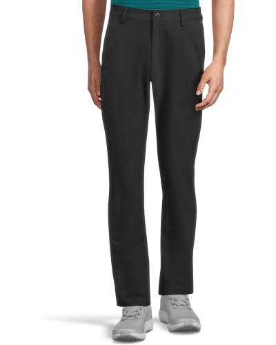 Under Armour Matchplay Pants Men's 30/30 Black Flat Front Straight Leg TLW476