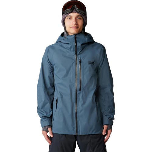 Mountain Hardwear Firefall Jacket Men's XL Moon Blue Full Zip Waterproof TLW469