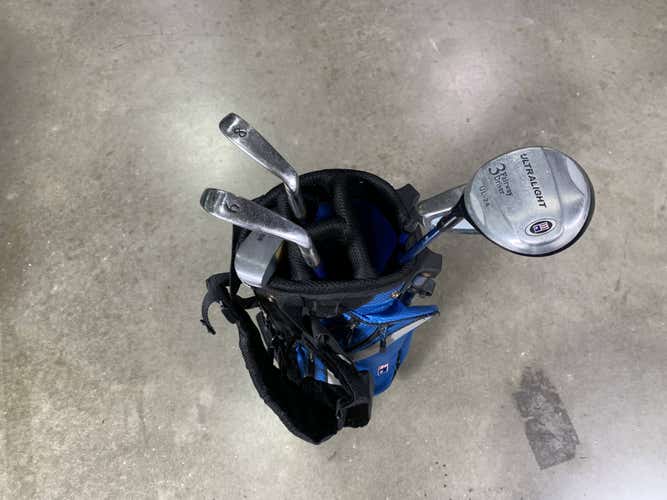 US Kids UL-24 45-31 Blue Club Set 3W 6 & 8 PW Putter KidPower Junior LH +Bag
