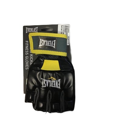 New Everlast Kickboxing Gloves Black and Yellow 11730-EVE1200030