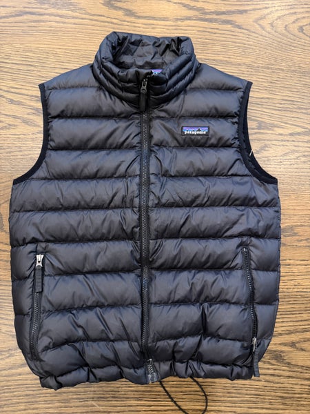 Black Unisex Youth Medium Patagonia down sweater puffer vest (Used)