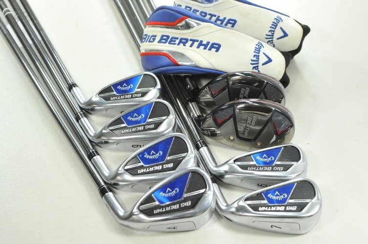 Callaway Big Bertha B21 4-5H, 6-PW,AW Iron Set Senior Flex RCH Graphite #205859