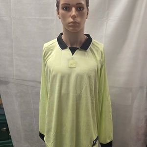 NWT Nike Neon Yellow Goalkeeper Jersey With Subtle Nike Air Designs Mens L