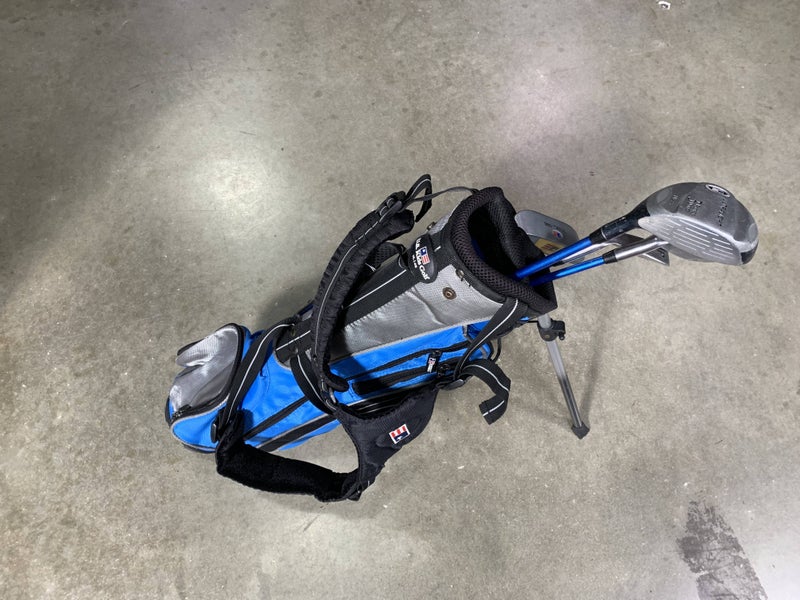 U.S. Kids UL-24 Blue Club Set 3W 6i PW Putter US Kids KidPower Junior RH +Bag