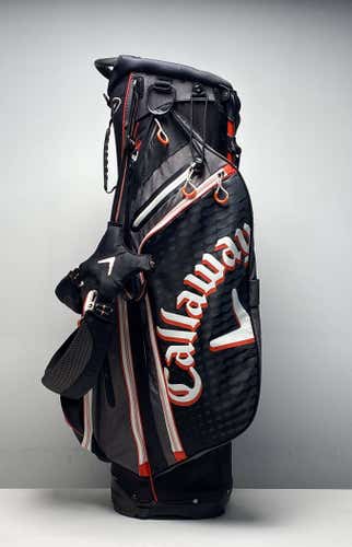 Callaway Hyperlite S Stand Bag Black/Gray/Orange 5Way Divide Dual Strap Golf Bag