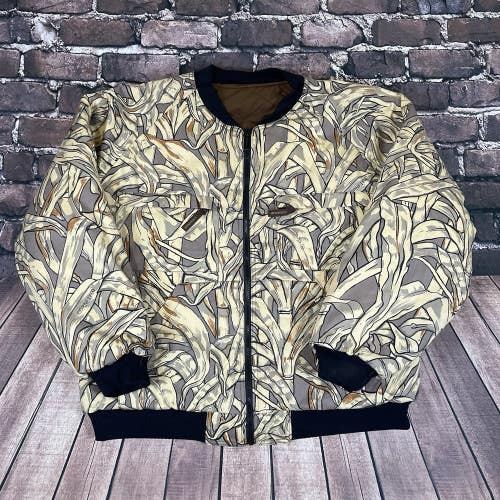 Vintage Herters Cornfield Camouflage Reversible Insulated Hunting Jacket Sz XL
