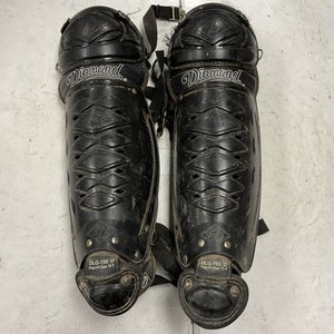 Used Diamond DLG-155 D 15.5 Catchers Leg Guards Black Adult 11855-S000194300