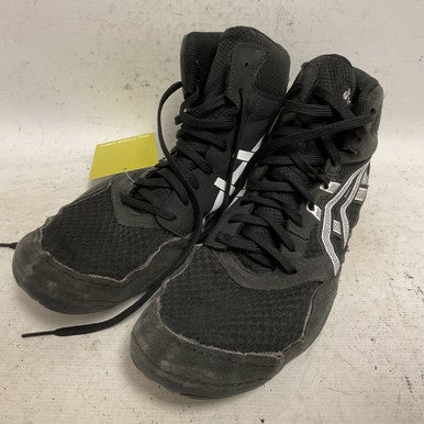 Used Asics 1081A058 Wrestling Shoes Black Senior 9.5 11855-S000194402