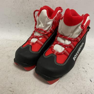 Used Rossignol X-1 JUNIOR Boys NNN XC Ski Boots Red YT-10 11855-S000194397