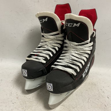 Used CCM JETSPEED FT455 Intermediate Hockey Skate White/Black/Red Intermediate 6.0 11855-S000194372