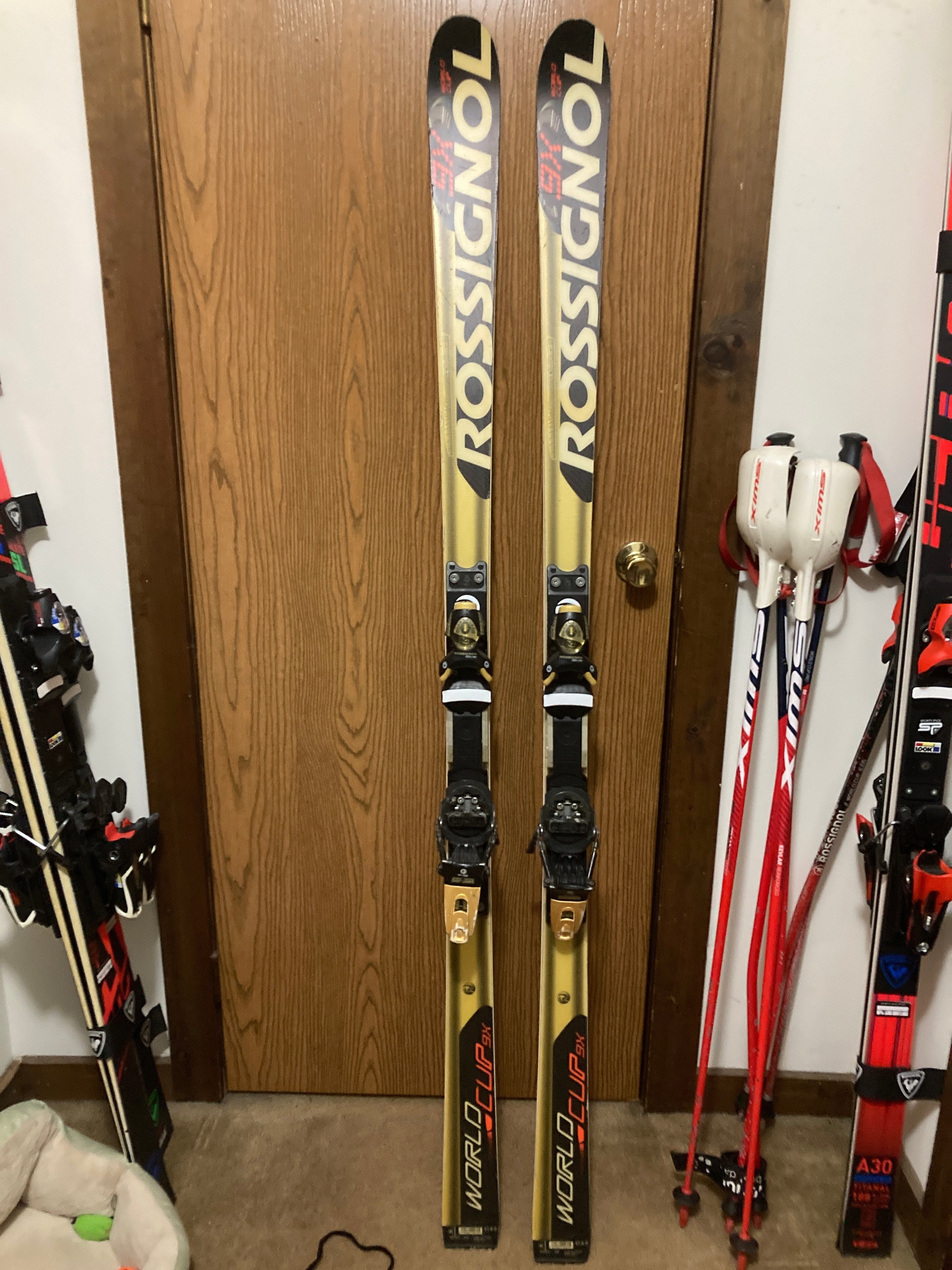 Used Rossignol 186cm Radical World Cup GS Race Skis With Rossignol