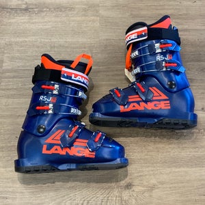 Used Junior Lange RSJ 65 Ski Boots | Mondo Size 22.5 | Sole Length 268mm