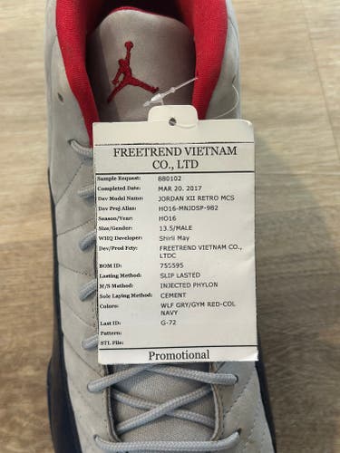 Rare David Price Player Exclusive Jordan XII Retro MCS Molded Cleats - Boston Red Sox - Size 13.5