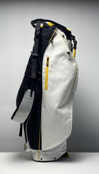 Callaway Fairway C Stand Bag White/Black/Yellow 4-Way Divide Dual Strap Golf Bag