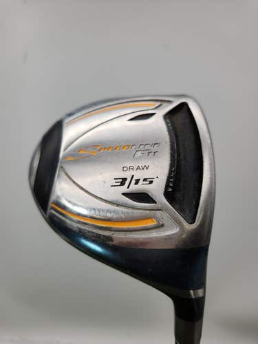 2011 ADAMS SPEEDLINE F11 DRAW 3 WOOD 15* SENIOR ALDILA VOODOO AVS5 FAIR