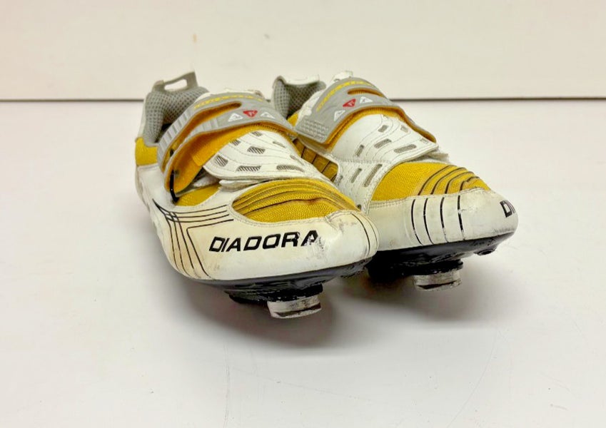 Diadora Multiped Carbon Sole Road Bike Shoes +Cleats US Men's 11 EU 45 GREAT