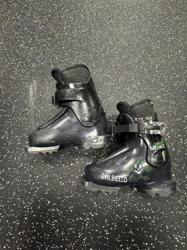 Used Dalbello GREEN MACHINE Girls DH Ski Boot Black 175 MP - Y11 11849-S000033484