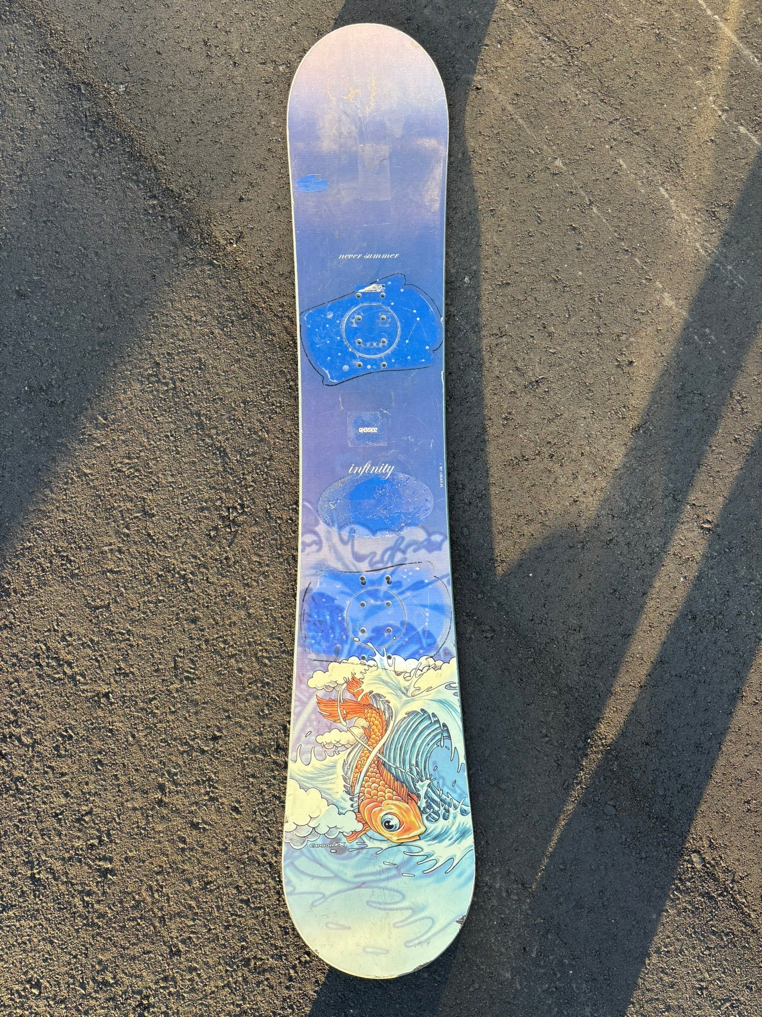 Used 2022 Never Summer Hammer Throwback Snowboard w/o bindings