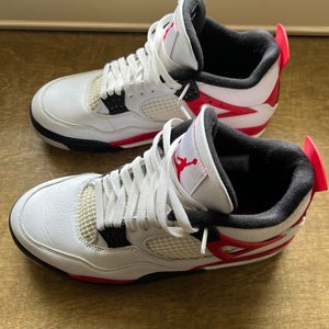 Men's Size M 9.5 (W 10.5) Air Jordan 4 "Red Cement" Basketball Shoes (Used)