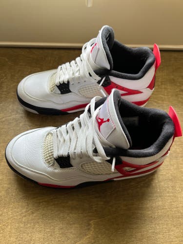 Men's Size M 9.5 (W 10.5) Air Jordan 4 "Red Cement" Basketball Shoes (Used)