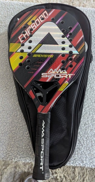 AMA SPORT Beach Tennis Racket 3K Carbon Fiber EVA Foam Core Professional Paddle