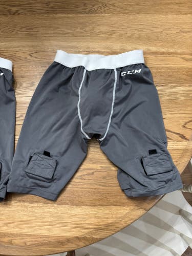 Gray XL Boys CCM Compression (New)