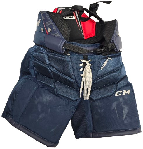 CCM 1.9 Hockey Goalie Pants Navy Intermediate Medium USED (14691)