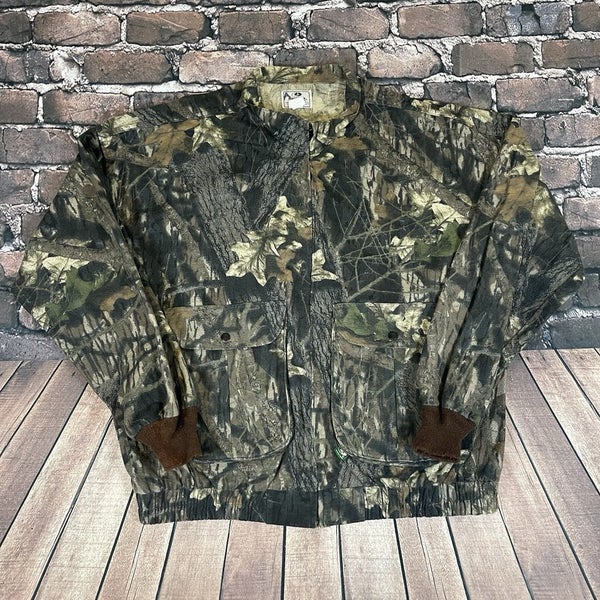Vintage Mossy Oak Camoflauge Full Zip Jacket Coat - Made In USA Mens Size 3XL
