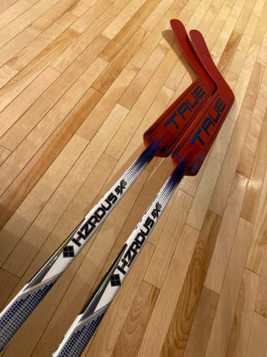 2 Pack New True Hzrdus 9x4 Goalie Stick Dobes 26”