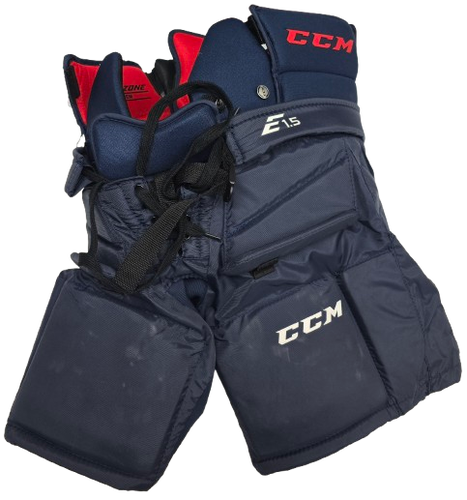 CCM E1.5 Hockey Goalie Pants Navy Junior Medium USED (14692)