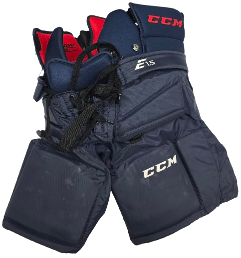CCM E1.5 Hockey Goalie Pants Navy Junior Medium USED (14692)