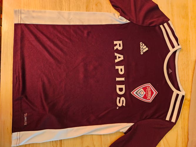 Red Medium Kids Unisex Adidas Jersey (Used)