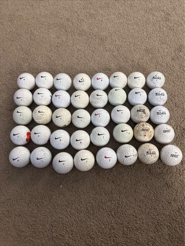 Lot of 40 golf balls-Mixed Nike Balls- Nike Mojo, Juice, AND MORE!