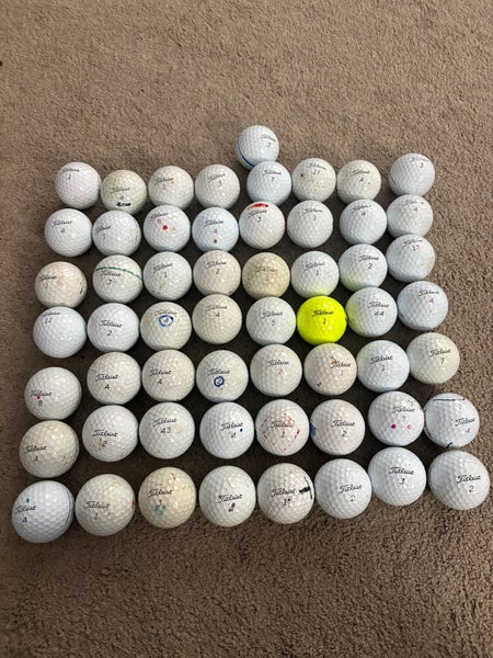 Lot Of 57 Titleist ProV1/ProV1X 332, Pro V1X, Pro V1X 392! Assorted Golf Balls