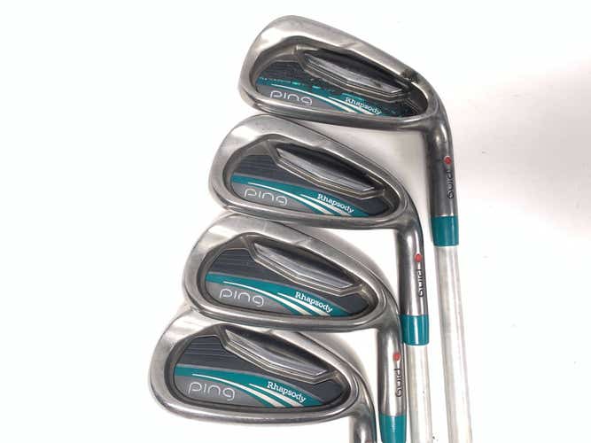Ping Rhapsody 2015 Iron Set 7-PW Red Dot 1* Flat ULT220 Lite Ladies RH