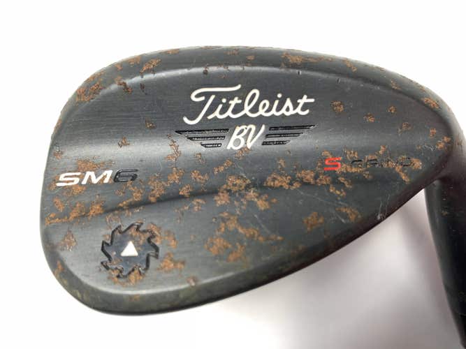 Titleist Vokey SM6 Jet Black Lob Wedge Raw 58* 10 S-Grind Wedge Steel Mens RH