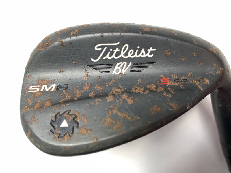 Titleist Vokey SM6 Jet Black Lob Wedge Raw 58* 10 S-Grind Wedge Steel Mens RH