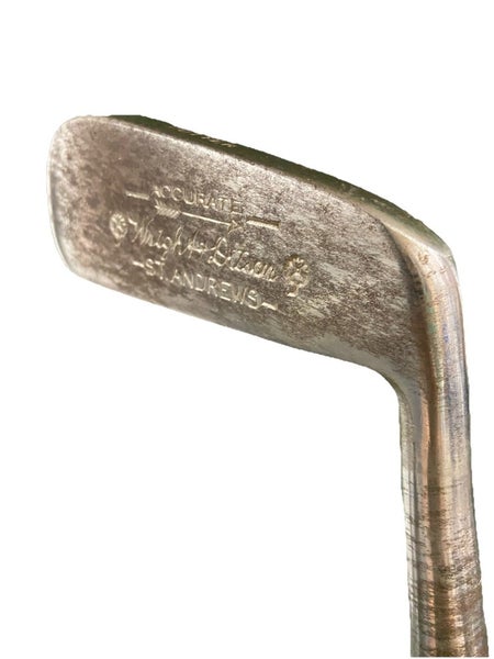 RH Wright & Ditsonz Accurate Putter Hickory 35" RH Leather Grip AWESOME