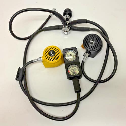 U.S. Divers Conshelf 21 Regulator 2x 2nd Stages & Dive Console Octopus EXCELLENT