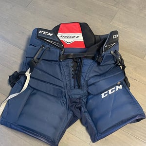 Senior XL CCM Extreme Flex II Shield Pro Hockey Goalie Pants with suspenders (Used)