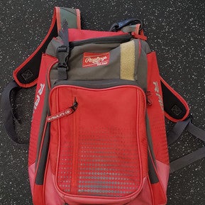 Used Rawlings CARRY BAG BB/SB Player Carry Bag Red 11849-S000033357