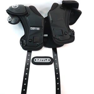 Battle Youth Phantom Shoulder Pads, Black, Size X-Small 11-12in Read